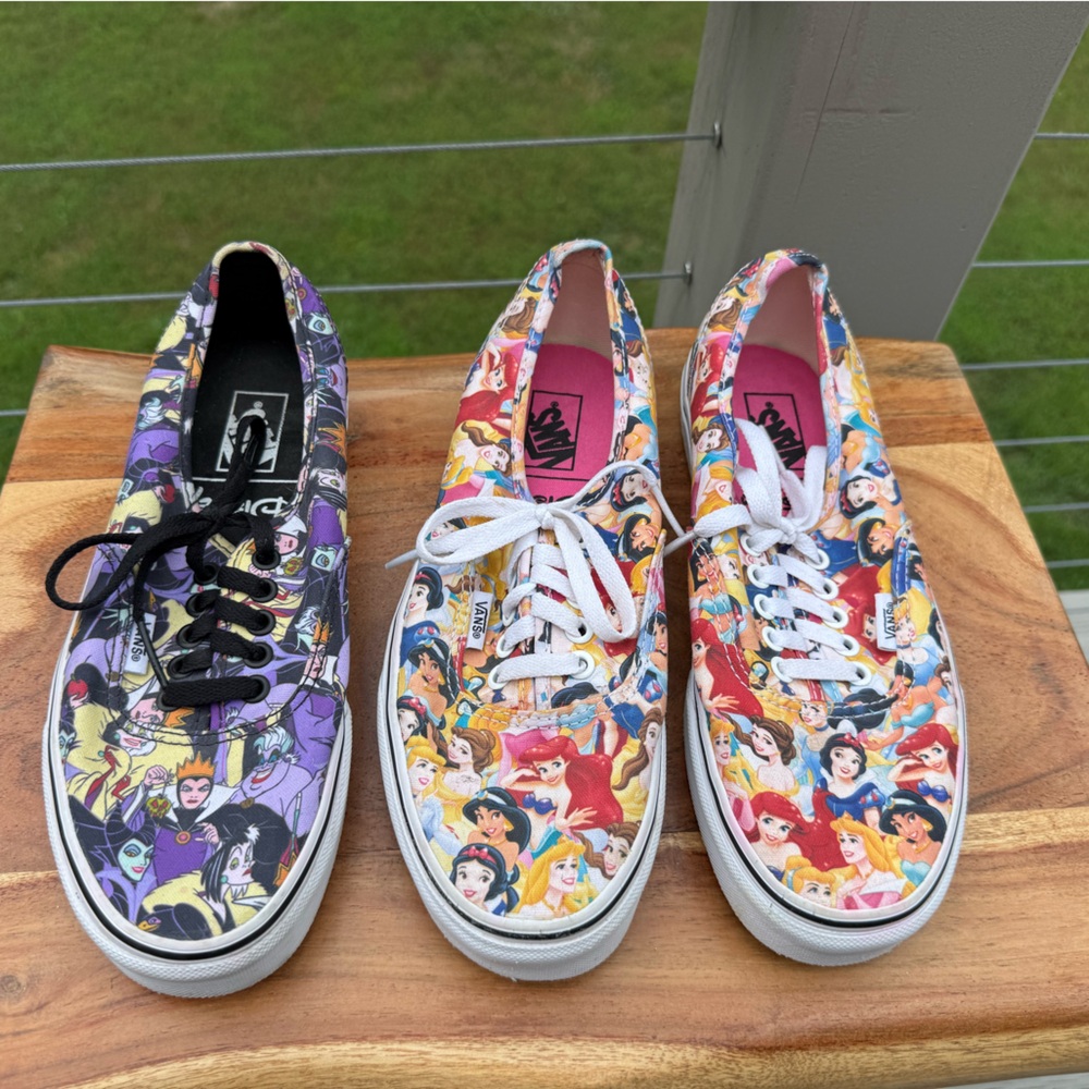 Disney Vans princess and villains shoes. Size women’s 8.5